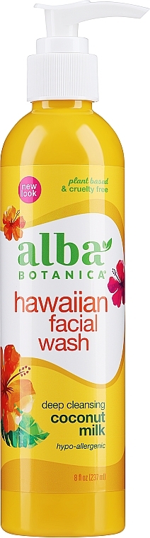 Naturalny hawajski płyn do mycia twarzy Głęboko oczyszczające mleczko kokosowe - Alba Botanica Natural Hawaiian Natural Hawaiian Facial Wash Deep Cleansing Coconut Milk — Zdjęcie N1