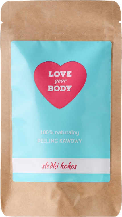 100% naturalny peeling kawowy Słodki kokos - Love Your Body