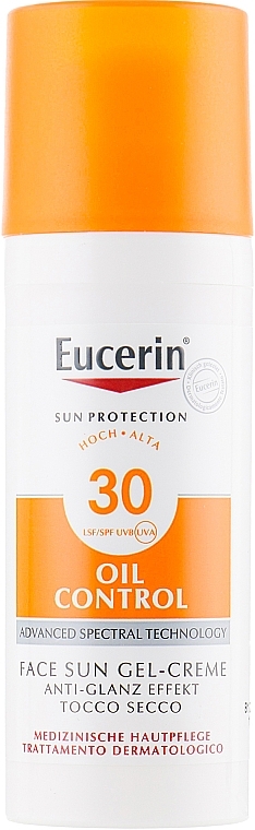 Żel-krem do twarzy do skóry tłustej i skłonnej do trądziku SPF 30 - Eucerin Sun Gel-Cream Oil Control