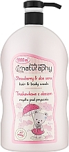 Mydło pod prysznic dla dzieci Truskawka z aloesem - Naturaphy Strawberry & Aloe Vera Hair & Body Wash — Zdjęcie N1
