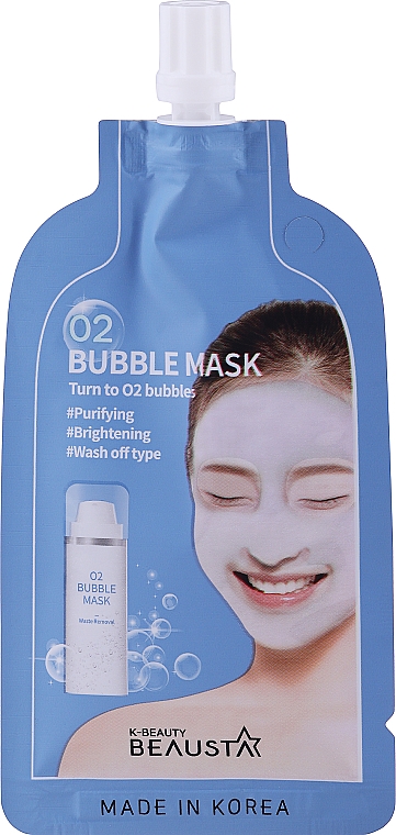 Bąbelkująca maseczka do twarzy - Beausta O2 Bubble Mask  — Zdjęcie N1