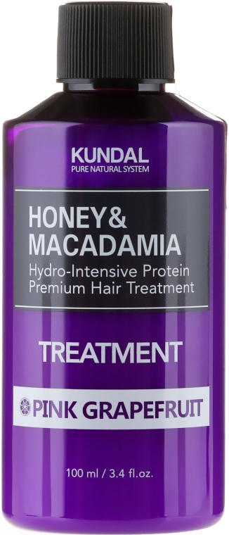 Intensywnie nawilżająca kuracja proteinowa do włosów Różowy grejpfrut - Kundal Honey & Macadamia Treatment Pink Grapefruit — Zdjęcie N5