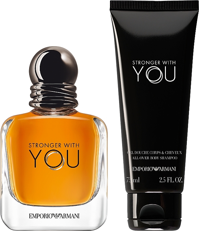 Giorgio Armani Emporio Armani Stronger With You - Zestaw (edt/50 ml + sh/gel/75 ml) — Zdjęcie N3