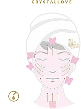 Płytka Motylek do masażu twarzy Gua Sha z kwarcu różowego - Crystallove Butterfly Rose Quartz gua Sha — Zdjęcie N2