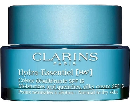 Krem na dzień do cery normalnej i suchej SPF 15 - Clarins Hydra-Essentiel [HA²] Moisturizes And Quenches Silky Cream Normal To Dry Skin — Zdjęcie N1