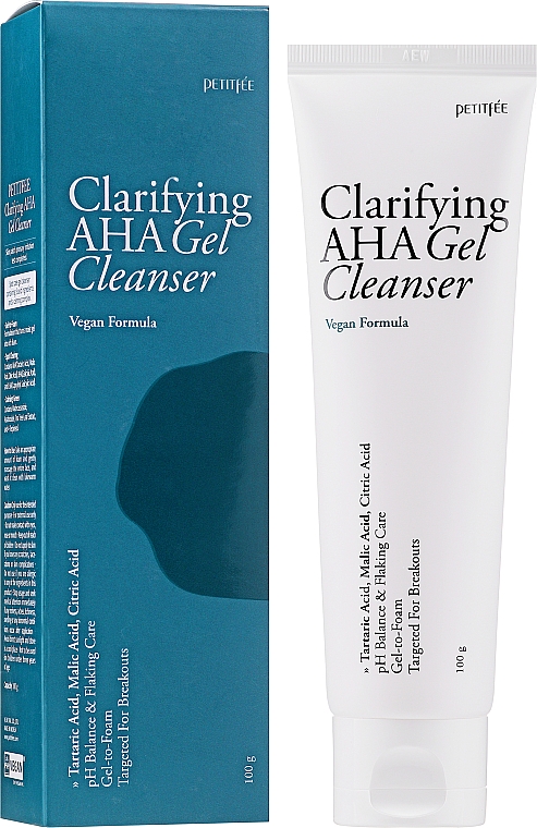 Oczyszczający żel do mycia twarzy z kwasami AHA - Petitfee & Koelf Clarifying AHA Gel Cleanser — Zdjęcie N2
