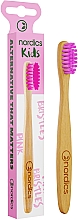 Kup Bambusowa szczoteczka dla dzieci, miękka, różowa - Nordics Bamboo Toothbrush