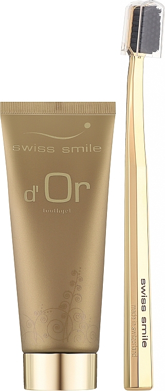 Zestaw - Swiss Smile d'Or (tpaste 75 ml + tbrush)
