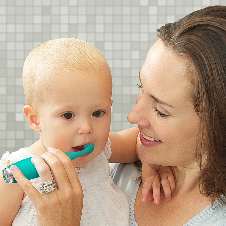 Elektryczna szczoteczka do zębów dla dzieci i niemowląt 0-5 lat - Foreo Issa Mikro Kiwi — Zdjęcie N4