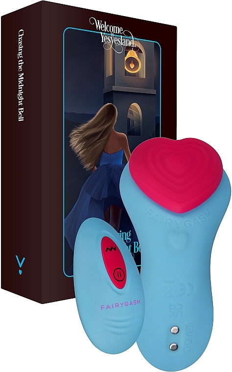 Wibrator do masażu, niebieski - Fairygasm HeartGem — Zdjęcie N1