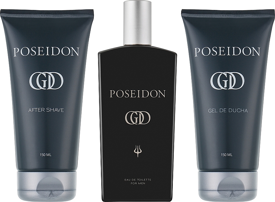 Instituto Espanol Poseidon God - Zestaw (edt/150ml + sh/gel/150ml + ash/balm/150ml) — Zdjęcie N2