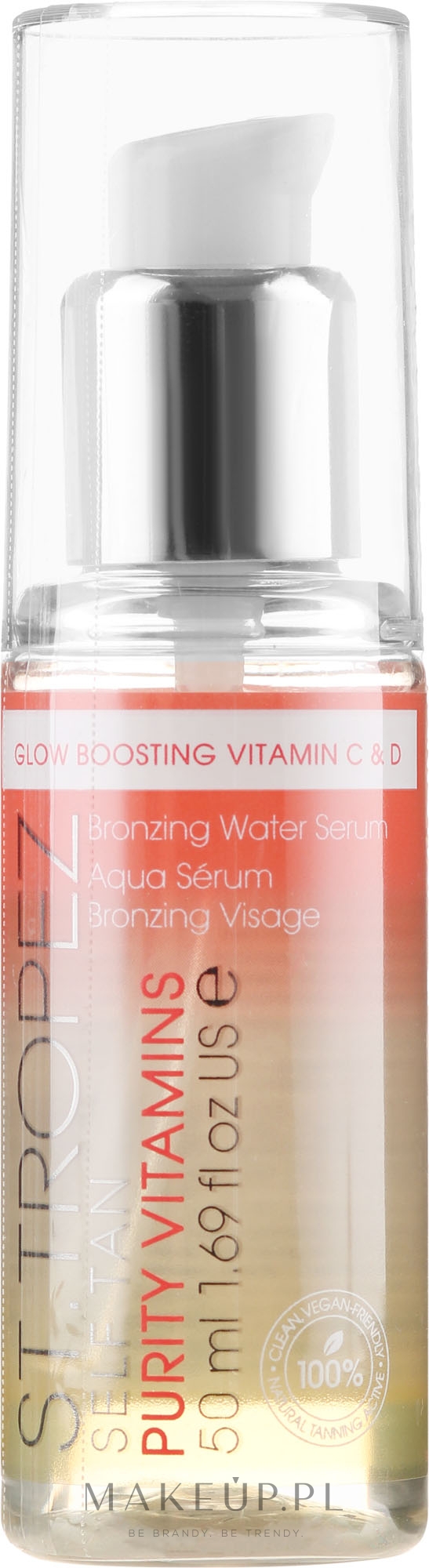 Samoopalające serum do twarzy - St. Tropez Self Tan Purity Vitamins Bronzing Water Face Serum — Zdjęcie 50 ml