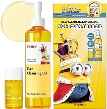 Zestaw - Manyo Pure Cleansing Oil Minions Set (cl/oil/300ml + cl/oil/25ml + acc/1pcs) — Zdjęcie N1