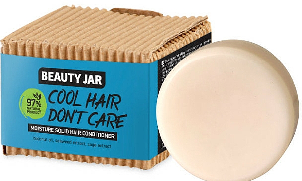 Nawilżająca odżywka w kostce do włosów - Beauty Jar Cool Hair Don`t Care Moisture Solid Hair Conditioner