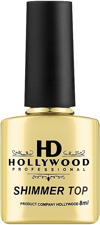 Brokatowy top coat do paznokci - HD Hollywood Gliter Top — Zdjęcie N1