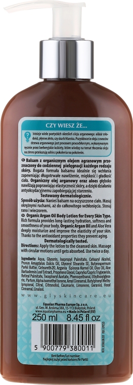 Balsam do ciała z olejem arganowym - GlySkinCare Argan Oil Body Lotion — Zdjęcie N2