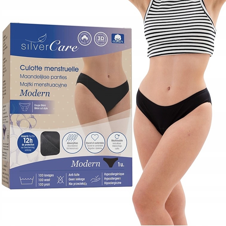 Majtki menstruacyjne Silver Care. Modern - Masmi Menstrual Panties — Zdjęcie N1