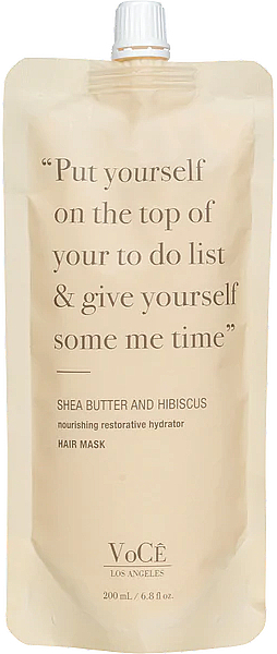 Maska do włosów z masłem shea i hibiskusem - VoCê Haircare Shea Butter And Hibiscus Mask — Zdjęcie N1