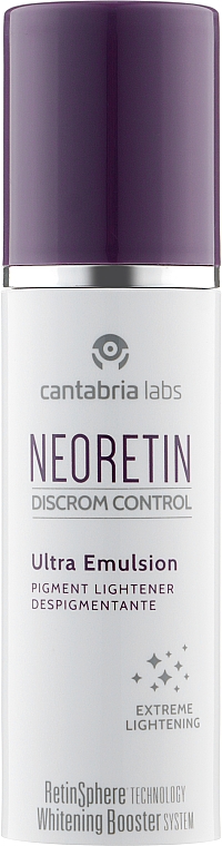Emulsja rozjaśniająca do wszystkich rodzajów skóry - Cantabria Labs Neoretin Discrom Control Ultra Emulsion — Zdjęcie N1