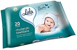 Chusteczki nawilżane dla dzieci z aloesem, 20 sztuk - LULA Baby Wipes With Aloe — Zdjęcie N1