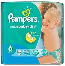 Pieluchy Active Baby-Dry Rozmiar 6 (13-18 kg), 30 sztuk - Pampers — Zdjęcie N1