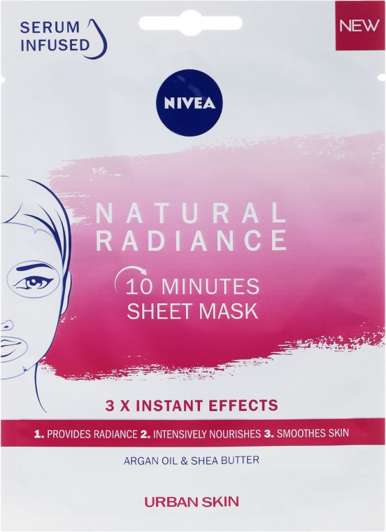 10-minutowa maska w płachcie do twarzy - Nivea Urban Skin Natural Radiance — Zdjęcie N5