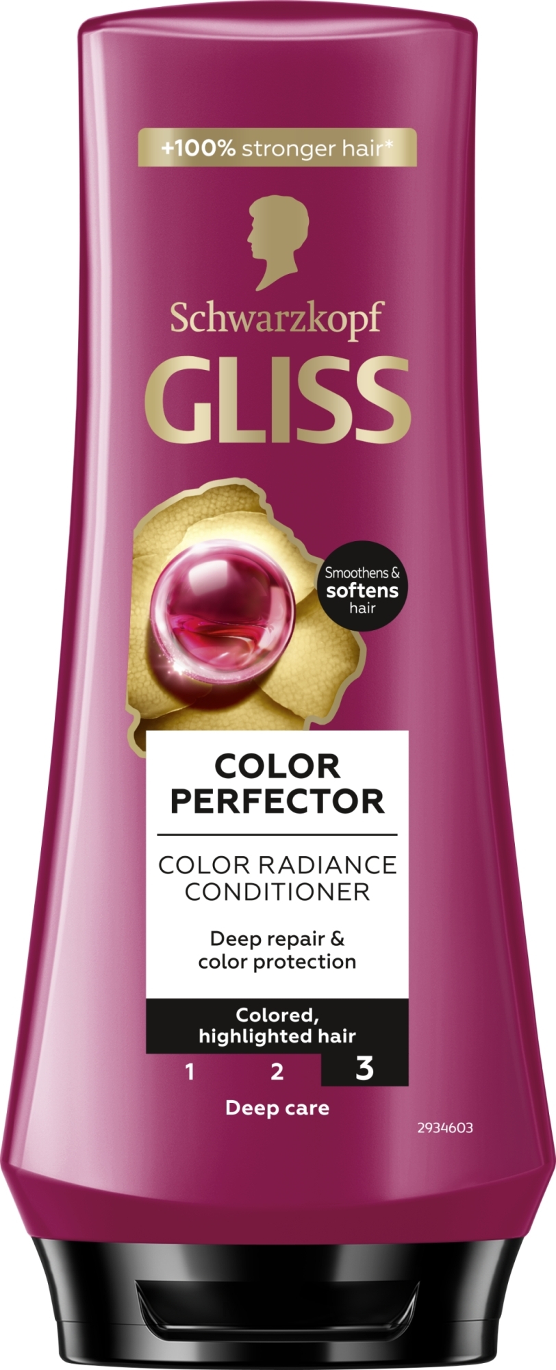 Odżywka Ochrona koloru i połysk do włosów farbowanych i z pasemkami - Gliss Kur Ultimate Color Balsam — Zdjęcie 200 ml