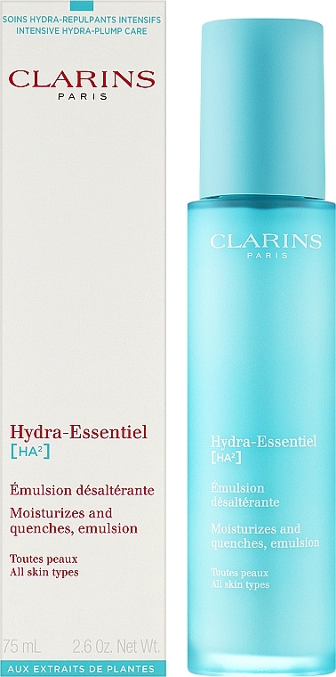 Nawilżająco-zmiękczająca emulsja do twarzy - Clarins Hydra-Essentiel [HA²] Moisturizes And Quenches Emulsion — Zdjęcie N2