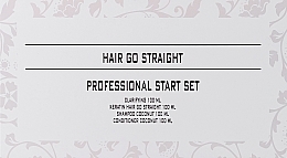 Zestaw - Brazil Keratin Hair Go Straight Start Set (shmp/100ml + keratin/100ml + shmp/100ml + cond/100ml) — Zdjęcie N2
