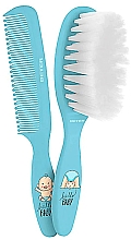 Zestaw grzebieni dla niemowląt, niebieski - Beter Child's Hairedressing Set — Zdjęcie N1