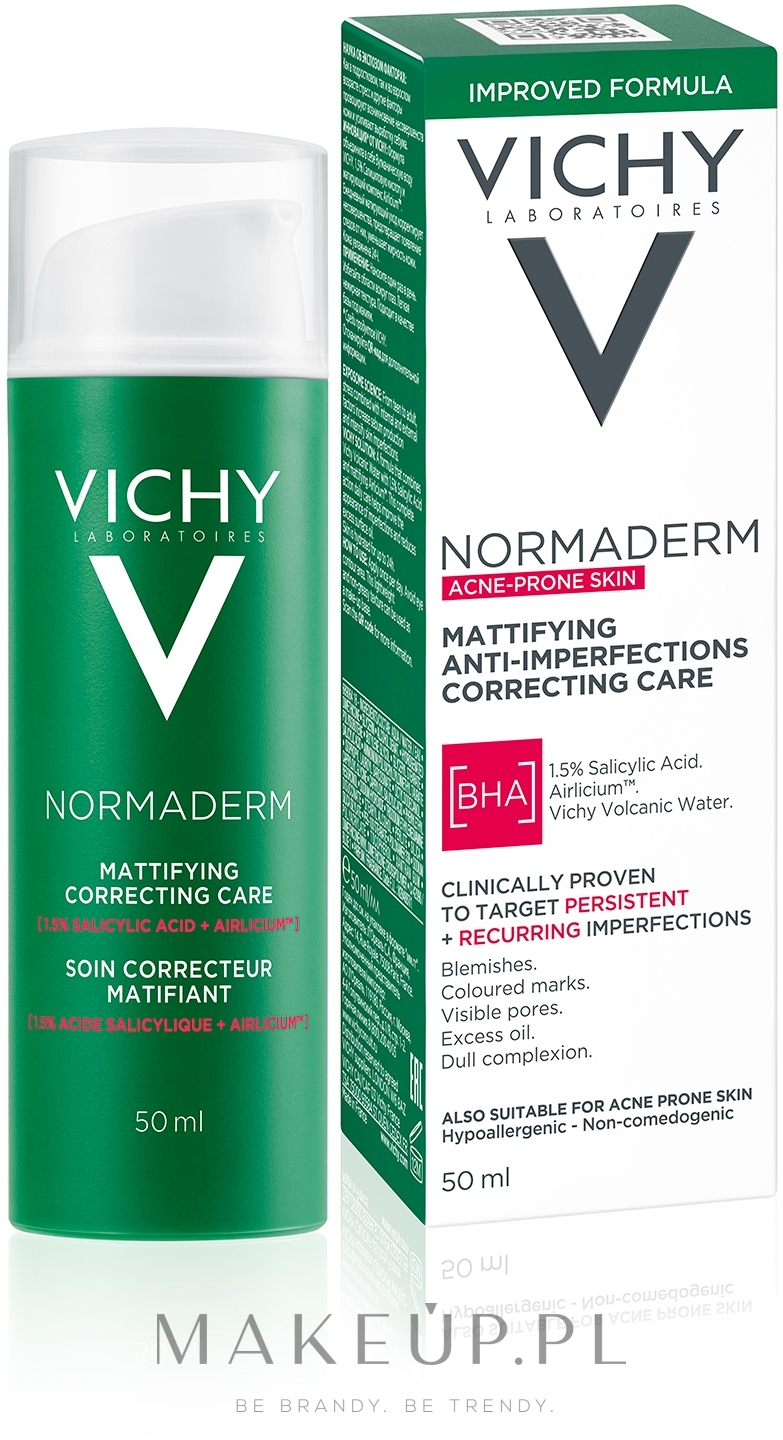 Krem nawilżający do skóry z niedoskonałościami - Vichy Normaderm Soin Embellisseur Anti-Imperfections Hydratation 24H — Zdjęcie 50 ml