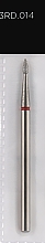Frez diamentowy, podłużny, L-4 mm, 1,4 mm, czerwony - Head The Beauty Tools — Zdjęcie N1