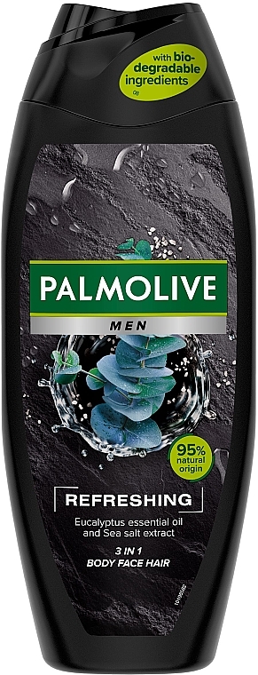 Odświeżający żel pod prysznic dla mężczyzn 3w1 eukaliptus i sól morska - Palmolive MEN Refreshing