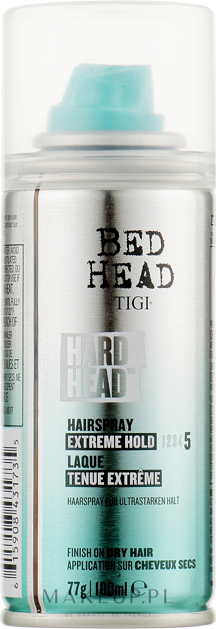 Silnie utrwalający lakier do włosów - Tigi Bed Head Hard Head Hairspray Extreme Hold Level 5 — Zdjęcie 100 ml