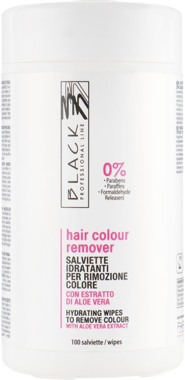 Chusteczki do usuwania farby ze skóry - Black Professional Line Hair Color Remover Wipes — Zdjęcie N1