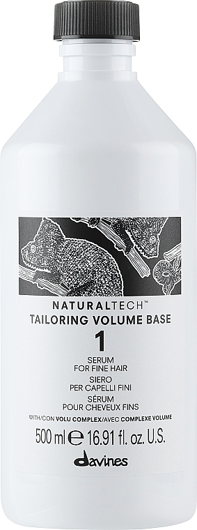 Serum zwiększające objętość włosów cienkich i osłabionych - Davines Natural Tech Tailoring Volume Base  — Zdjęcie N1