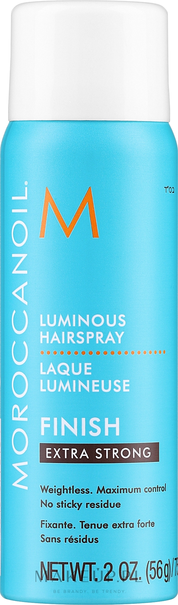 Ekstramocny lakier nabłyszczający do włosów - Moroccanoil Luminous Hairspray Extra Strong Finish  — Zdjęcie 75 ml