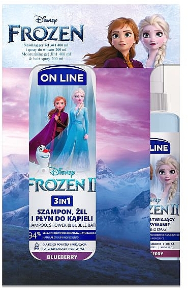Zestaw - On Line Disney Frozen II (shamp/400ml + spray/200ml) — Zdjęcie N1