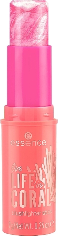 Róż w sztyfcie do twarzy - Essence Live Life In Coral Blushlighter Stick — Zdjęcie N1