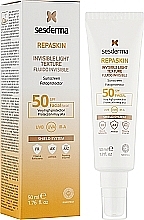 Ultralekki krem przeciwsłoneczny do twarzy - SesDerma Laboratories Repaskin Invisible Light SPF 50  — Zdjęcie N2