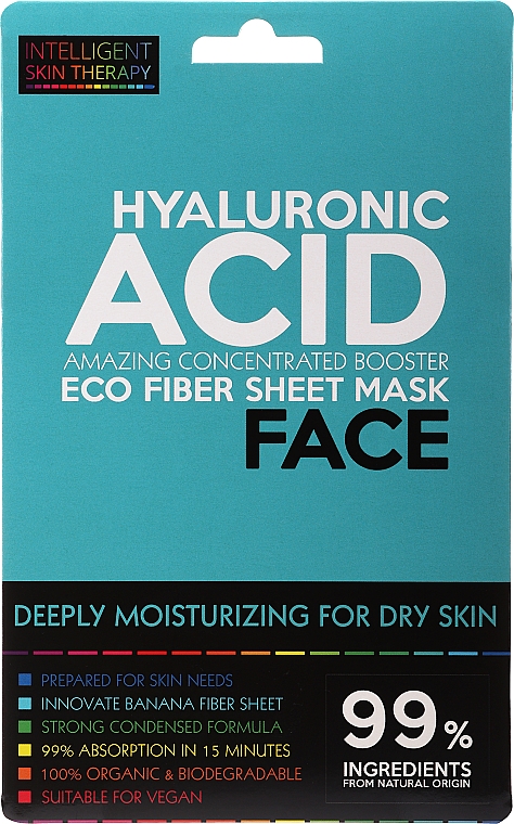 Ekstremalnie nawilżająca maska w płachcie do twarzy z kwasem hialuronowym - Beauty Face Intelligent Skin Therapy Mask — Zdjęcie N1