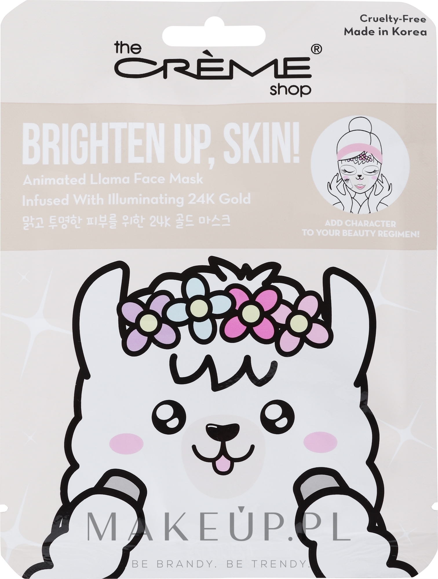 Maseczka do twarzy - The Creme Shop Brighten Up Skin! Animated Llama Face Mask — Zdjęcie 25 g
