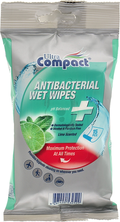 Antybakteryjne chusteczki nawilżane - Ultra Compact Antibacterial Wet Wipes — Zdjęcie N1