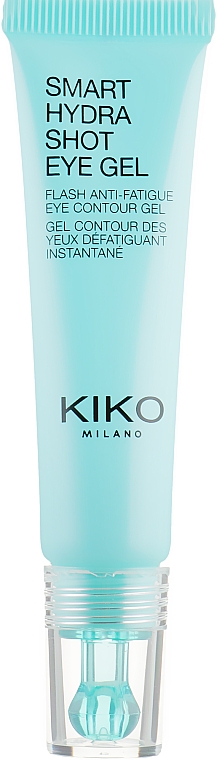 Nawilżający żel przeciw cieniom i opuchliźnie pod oczami - Kiko Milano Smart Hydra Shot Eye Gel — фото N1