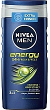 Żel pod prysznic 3 w 1 - NIVEA MEN Energy 24H Fresh Effect Shower Gel  — Zdjęcie N1