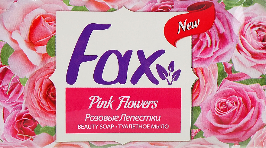Mydło w kostce Różowe kwiaty - Fax Soap