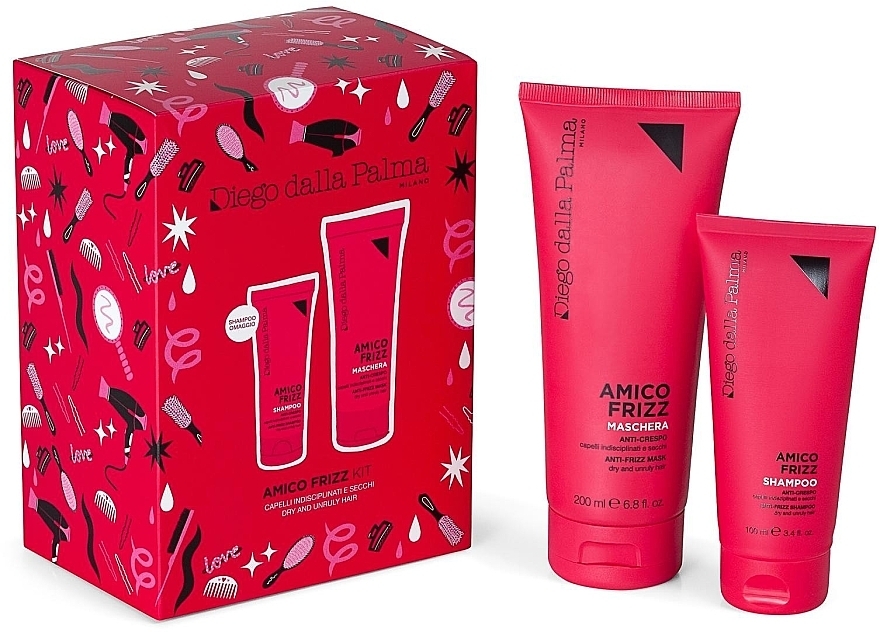 Zestaw - Diego Dalla Palma Amico Frizz Kit (shm/200 ml + h/mask/200 ml) — Zdjęcie N1