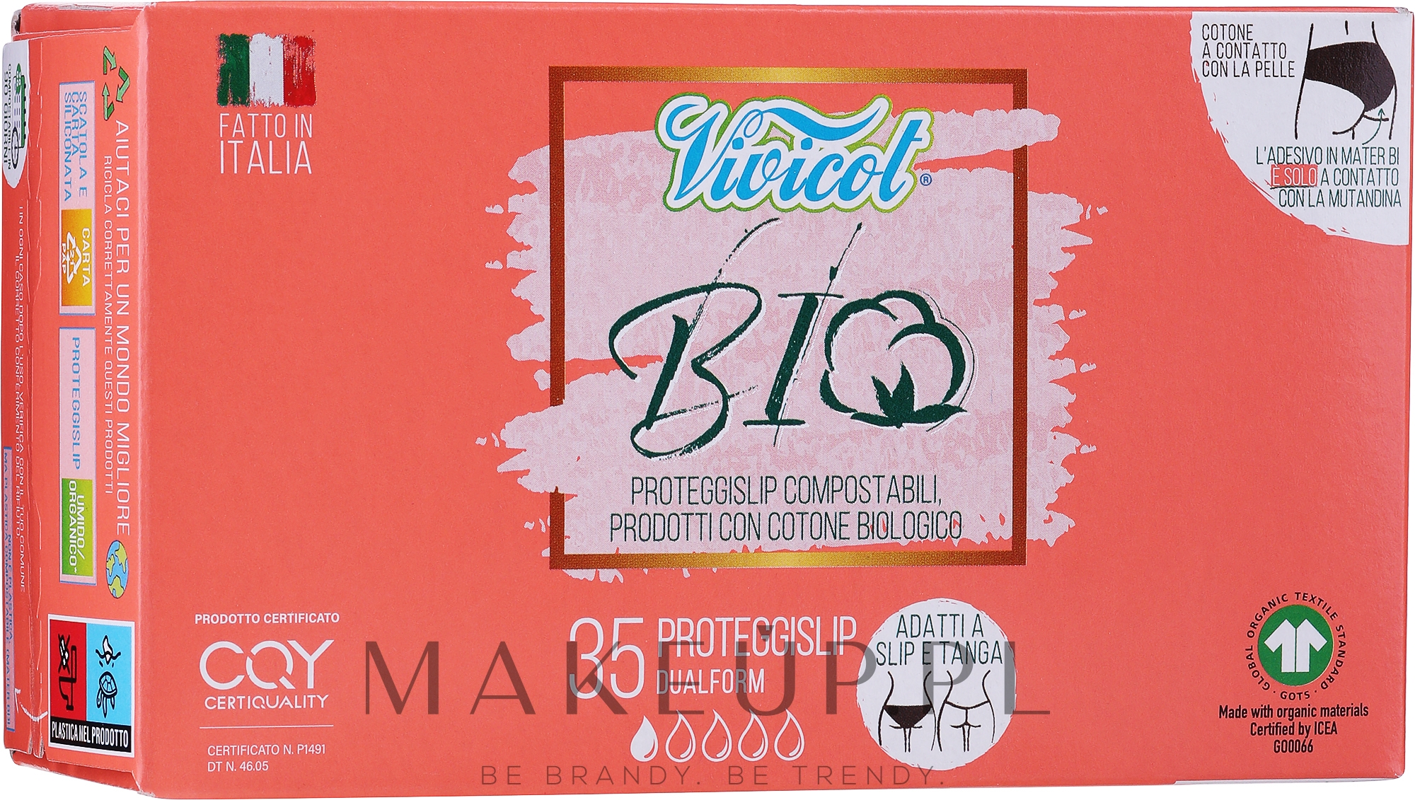 Wkładki higieniczne, 35 szt. - Vivicot Bio Dualform Liners — Zdjęcie 35 szt.