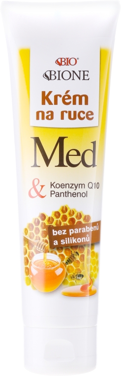 Regenerujący krem do rąk z mleczkiem pszczelim i koenzymem Q10 - Bione Cosmetics Honey + Q10 Hand Cream