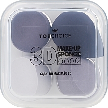 Gąbki do makijażu, 4 szt., czarnofioletowa, ciemnofioletowa, fioletowa, jasnofioletowa - Top Choice 3D Make-up Sponge  — Zdjęcie N2